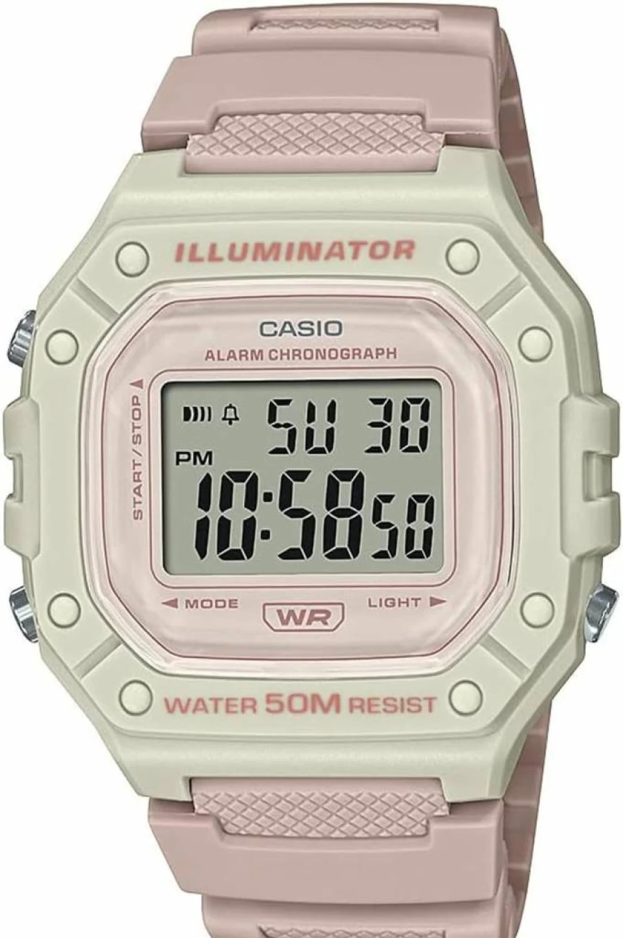 Casio W218H Men's Digital Watch with 50M Water Resistance, Stopwatch, Chronograph, LED Backlight, Alarm, and 7-Year Battery