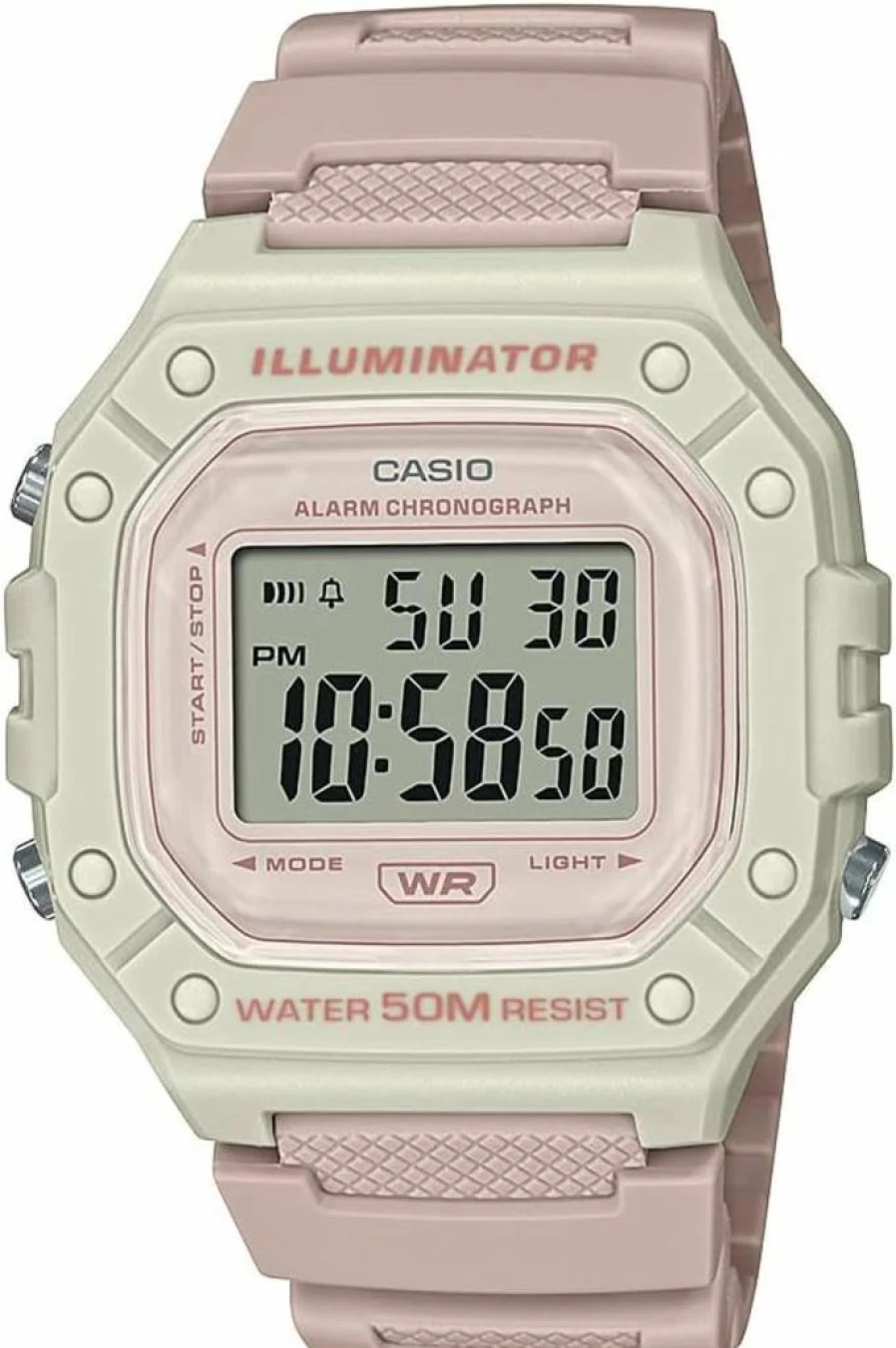 Casio W218H Men's Digital Watch with 50M Water Resistance, Stopwatch, Chronograph, LED Backlight, Alarm, and 7-Year Battery